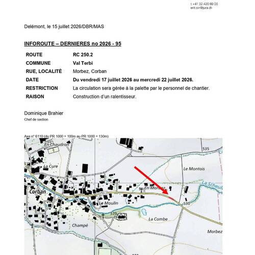 Inforoute - Corban, En Morbez